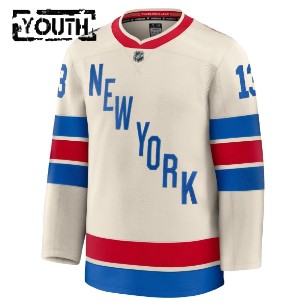 Fanatics New York Rangers Alexis Lafreniere Lasten Pelipaita 2025-2026 Premium Winter Classic Valkoinen