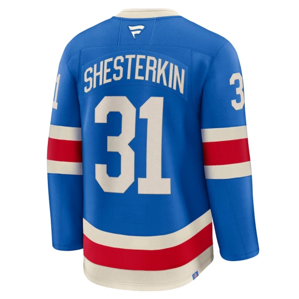 Fanatics New York Rangers Centennial Igor Shesterkin Pelipaita 2025-2026 Premium Sininen