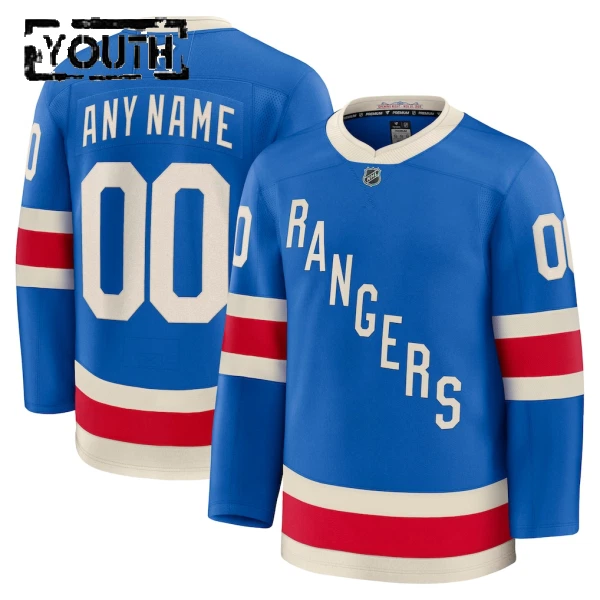 Fanatics New York Rangers Centennial Lasten Pelipaita 2025-2026 Premium Sininen ( Omalla Nimellä )