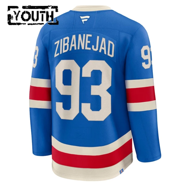 Fanatics New York Rangers Centennial Mika Zibanejad Lasten Pelipaita 2025-2026 Premium Sininen