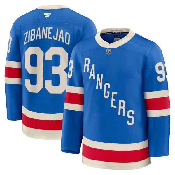 Fanatics New York Rangers Centennial Mika Zibanejad Pelipaita 2025-2026 Premium Sininen