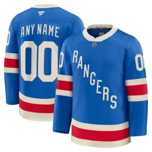 Fanatics New York Rangers Centennial Pelipaita 2025-2026 Premium Sininen ( Omalla Nimellä )