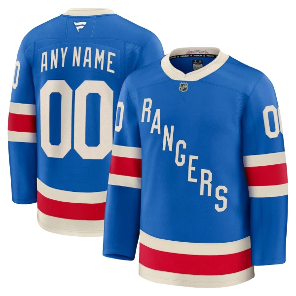 Fanatics New York Rangers Centennial Pelipaita 2025-2026 Premium Sininen ( Omalla Nimellä )