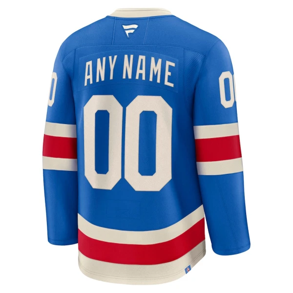 Fanatics New York Rangers Centennial Pelipaita 2025-2026 Premium Sininen ( Omalla Nimellä )