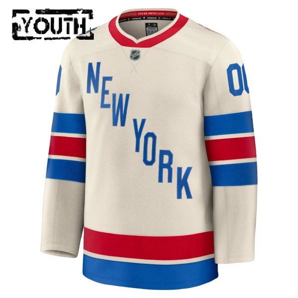 Fanatics New York Rangers Lasten Pelipaita 2025-2026 Premium Winter Classic Valkoinen ( Omalla Nimellä )