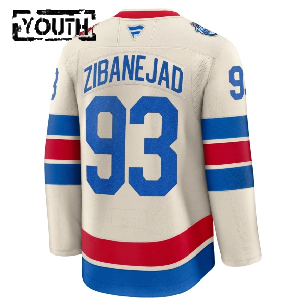 Fanatics New York Rangers Mika Zibanejad Lasten Pelipaita 2025-2026 Premium Winter Classic Valkoinen