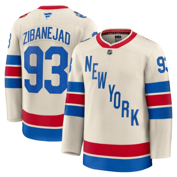 Fanatics New York Rangers Mika Zibanejad Pelipaita 2025-2026 Premium Winter Classic Valkoinen