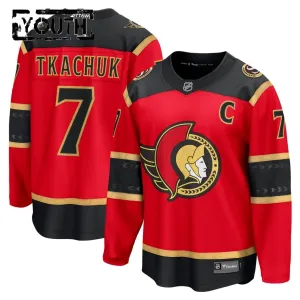 Fanatics Ottawa Senators Brady Tkachuk Lasten Pelipaita 2025-2026 Kolmos Premium Punainen