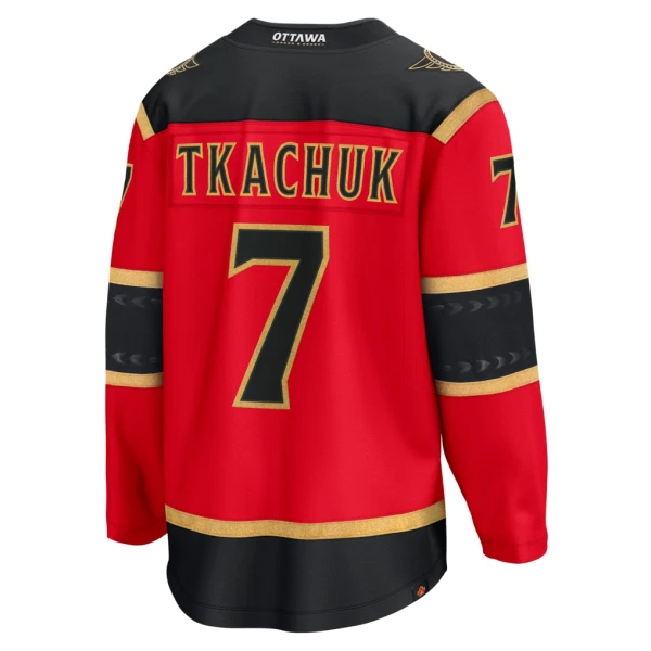 Fanatics Ottawa Senators Brady Tkachuk Pelipaita 2025-2026 Kolmos Premium Punainen