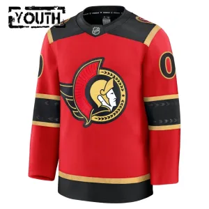 Fanatics Ottawa Senators Lasten Pelipaita 2025-2026 Kolmos Premium Punainen ( Omalla Nimellä )