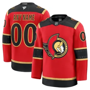 Fanatics Ottawa Senators Pelipaita 2025-2026 Kolmos Premium Punainen ( Omalla Nimellä )