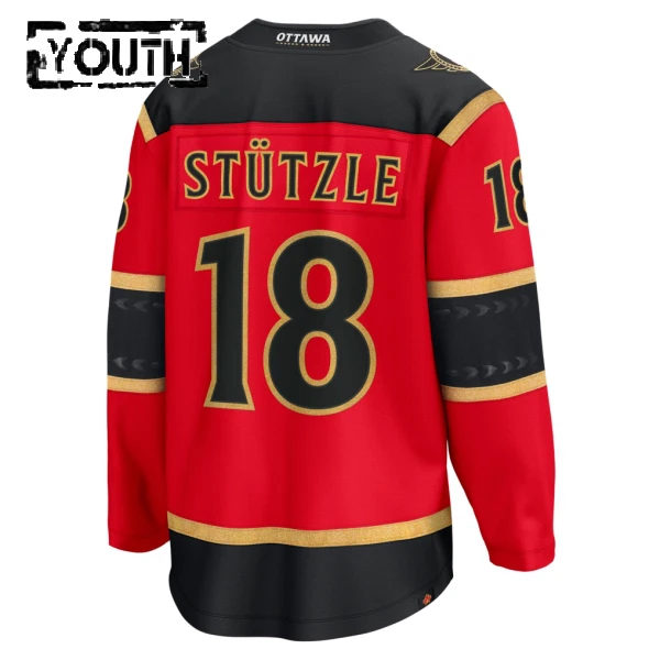 Fanatics Ottawa Senators Tim Stutzle Lasten Pelipaita 2025-2026 Kolmos Premium Punainen