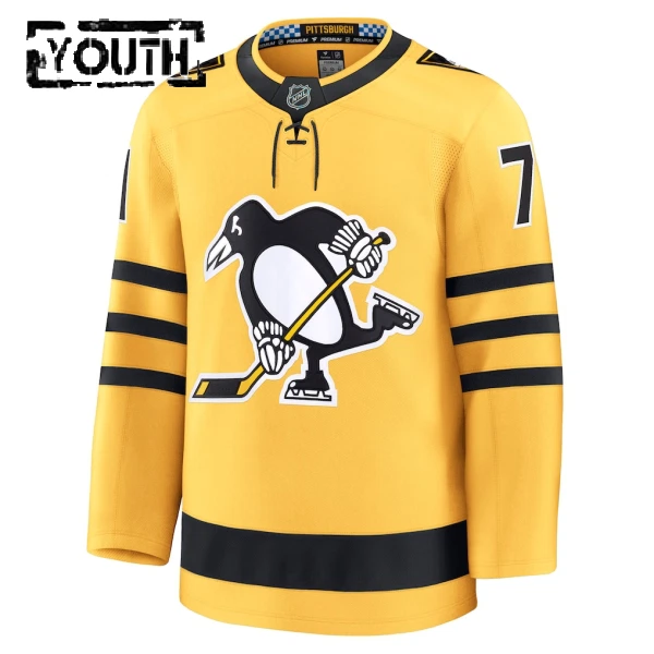 Fanatics Pittsburgh Penguins Evgeni Malkin Lasten Pelipaita 2025-2026 Kolmos Premium Kulta