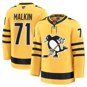 Fanatics Pittsburgh Penguins Evgeni Malkin Pelipaita 2025-2026 Kolmos Premium Kulta