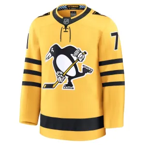 Fanatics Pittsburgh Penguins Evgeni Malkin Pelipaita 2025-2026 Kolmos Premium Kulta