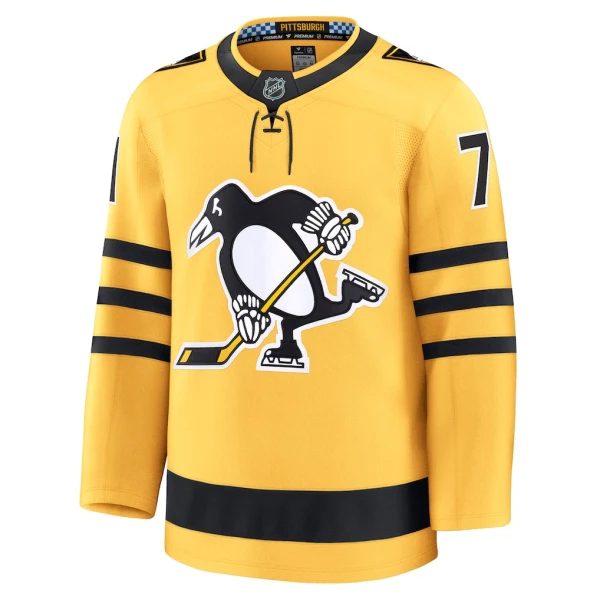 Fanatics Pittsburgh Penguins Evgeni Malkin Pelipaita 2025-2026 Kolmos Premium Kulta