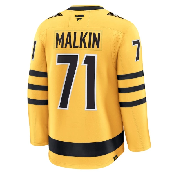 Fanatics Pittsburgh Penguins Evgeni Malkin Pelipaita 2025-2026 Kolmos Premium Kulta