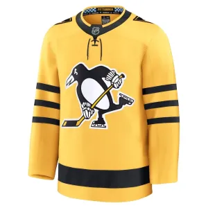 Fanatics Pittsburgh Penguins Pelipaita 2025-2026 Kolmos Premium Kulta ( Omalla Nimellä )