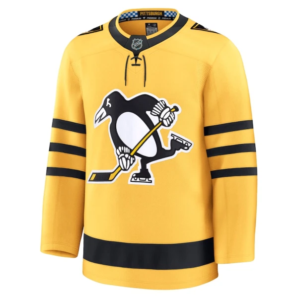 Fanatics Pittsburgh Penguins Pelipaita 2025-2026 Kolmos Premium Kulta ( Omalla Nimellä )
