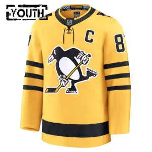 Fanatics Pittsburgh Penguins Sidney Crosby Lasten Pelipaita 2025-2026 Kolmos Premium Kulta