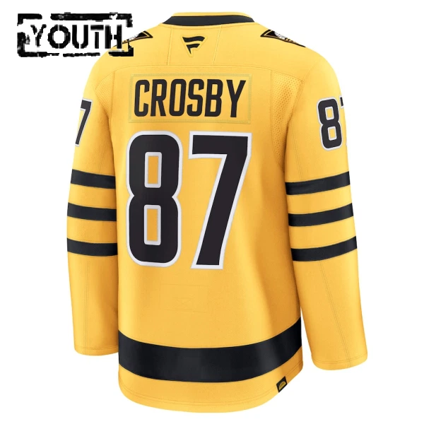 Fanatics Pittsburgh Penguins Sidney Crosby Lasten Pelipaita 2025-2026 Kolmos Premium Kulta