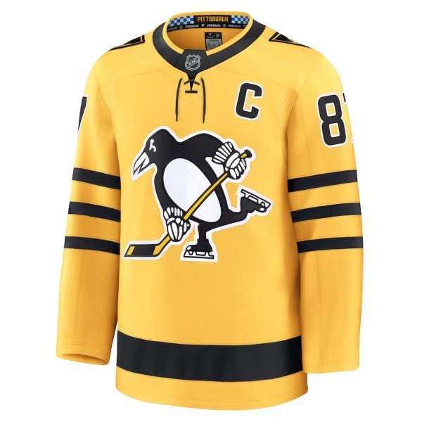 Fanatics Pittsburgh Penguins Sidney Crosby Pelipaita 2025-2026 Kolmos Premium Kulta