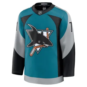 Fanatics San Jose Sharks Macklin Celebrini Pelipaita 2025-2026 Kolmos Premium Teal