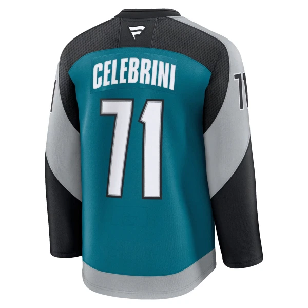 Fanatics San Jose Sharks Macklin Celebrini Pelipaita 2025-2026 Kolmos Premium Teal