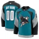 Fanatics San Jose Sharks Pelipaita 2025-2026 Kolmos Premium Teal ( Omalla Nimellä )