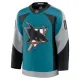 Fanatics San Jose Sharks Pelipaita 2025-2026 Kolmos Premium Teal ( Omalla Nimellä )