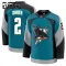 Fanatics San Jose Sharks Will Smith Lasten Pelipaita 2025-2026 Kolmos Premium Teal
