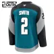 Fanatics San Jose Sharks Will Smith Lasten Pelipaita 2025-2026 Kolmos Premium Teal