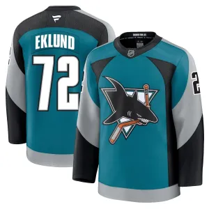 Fanatics San Jose Sharks William Eklund Pelipaita 2025-2026 Kolmos Premium Teal