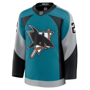 Fanatics San Jose Sharks William Eklund Pelipaita 2025-2026 Kolmos Premium Teal