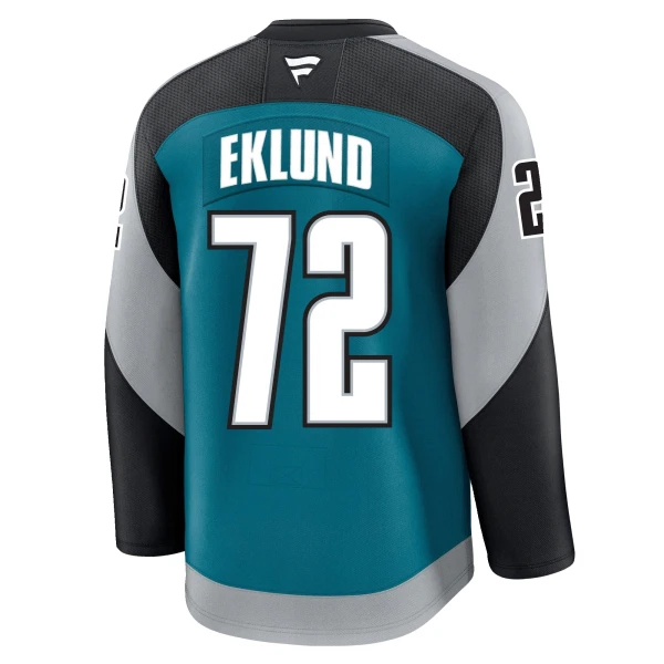 Fanatics San Jose Sharks William Eklund Pelipaita 2025-2026 Kolmos Premium Teal