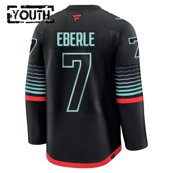Fanatics Seattle Kraken Jordan Eberle Lasten Pelipaita 2025-2026 Kolmos Premium Musta