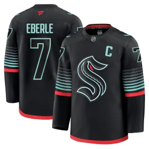 Fanatics Seattle Kraken Jordan Eberle Pelipaita 2025-2026 Kolmos Premium Musta