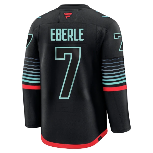 Fanatics Seattle Kraken Jordan Eberle Pelipaita 2025-2026 Kolmos Premium Musta