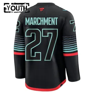 Fanatics Seattle Kraken Mason Marchment Lasten Pelipaita 2025-2026 Kolmos Premium Musta