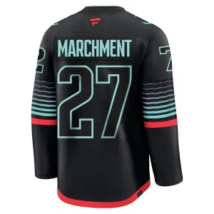 Fanatics Seattle Kraken Mason Marchment Pelipaita 2025-2026 Kolmos Premium Musta