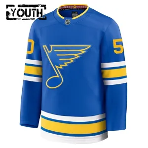 Fanatics St. Louis Blues Jordan Binnington Lasten Pelipaita 2025-2026 Koti Premium Sininen