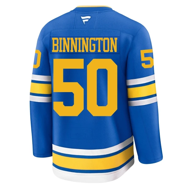 Fanatics St. Louis Blues Jordan Binnington Pelipaita 2025-2026 Koti Premium Sininen