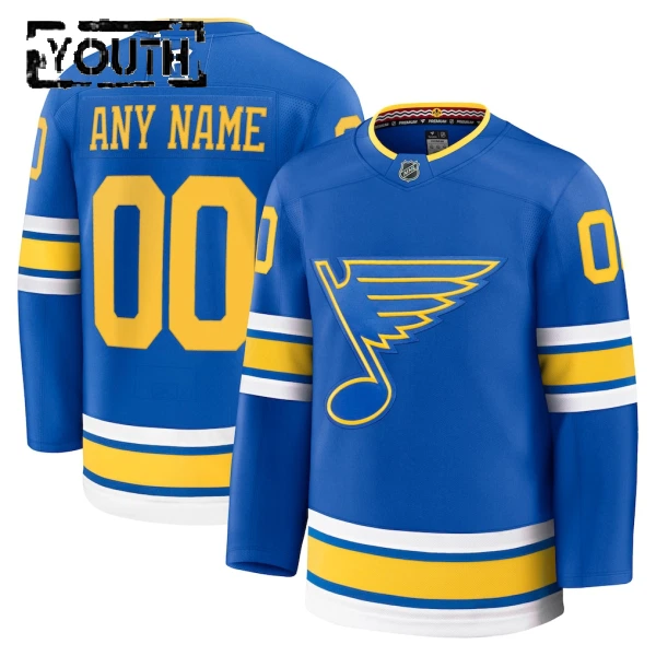 Fanatics St. Louis Blues Lasten Pelipaita 2025-2026 Koti Premium Sininen ( Omalla Nimellä )