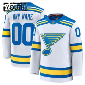 Fanatics St. Louis Blues Lasten Pelipaita 2025-2026 Vieras Premium Valkoinen ( Omalla Nimellä )