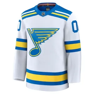 Fanatics St. Louis Blues Pelipaita 2025-2026 Vieras Premium Valkoinen ( Omalla Nimellä )