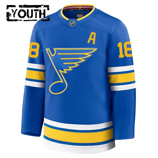 Fanatics St. Louis Blues Robert Thomas Lasten Pelipaita 2025-2026 Koti Premium Sininen