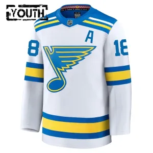 Fanatics St. Louis Blues Robert Thomas Lasten Pelipaita 2025-2026 Vieras Premium Valkoinen
