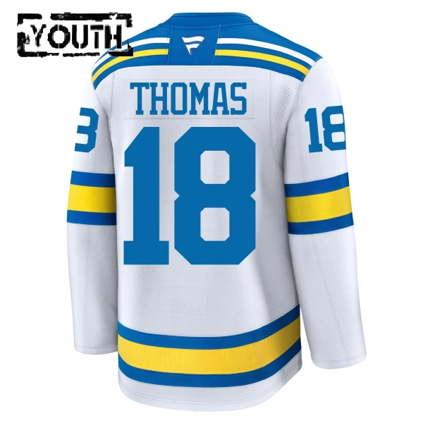Fanatics St. Louis Blues Robert Thomas Lasten Pelipaita 2025-2026 Vieras Premium Valkoinen