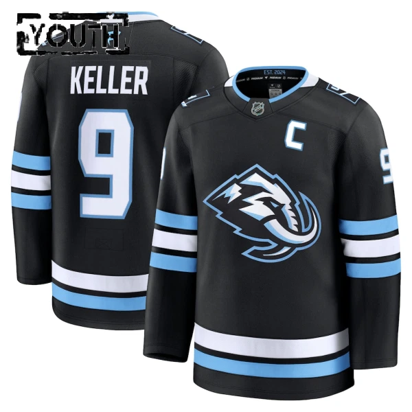 Fanatics Utah Hockey Club Clayton Keller Lasten Pelipaita 2025-2026 Koti Premium Musta