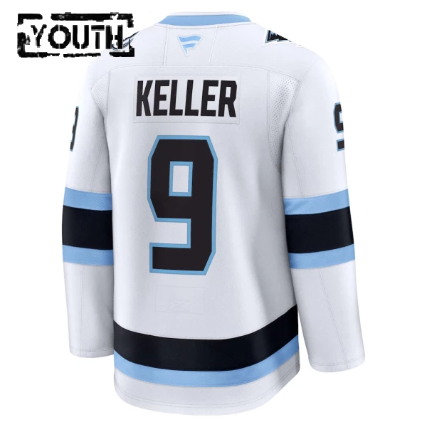Fanatics Utah Hockey Club Clayton Keller Lasten Pelipaita Vieras Premium Valkoinen